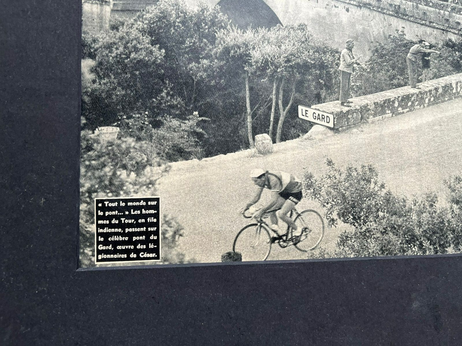1950s Original Vintage Tour De France Cycling Print photo 76.0