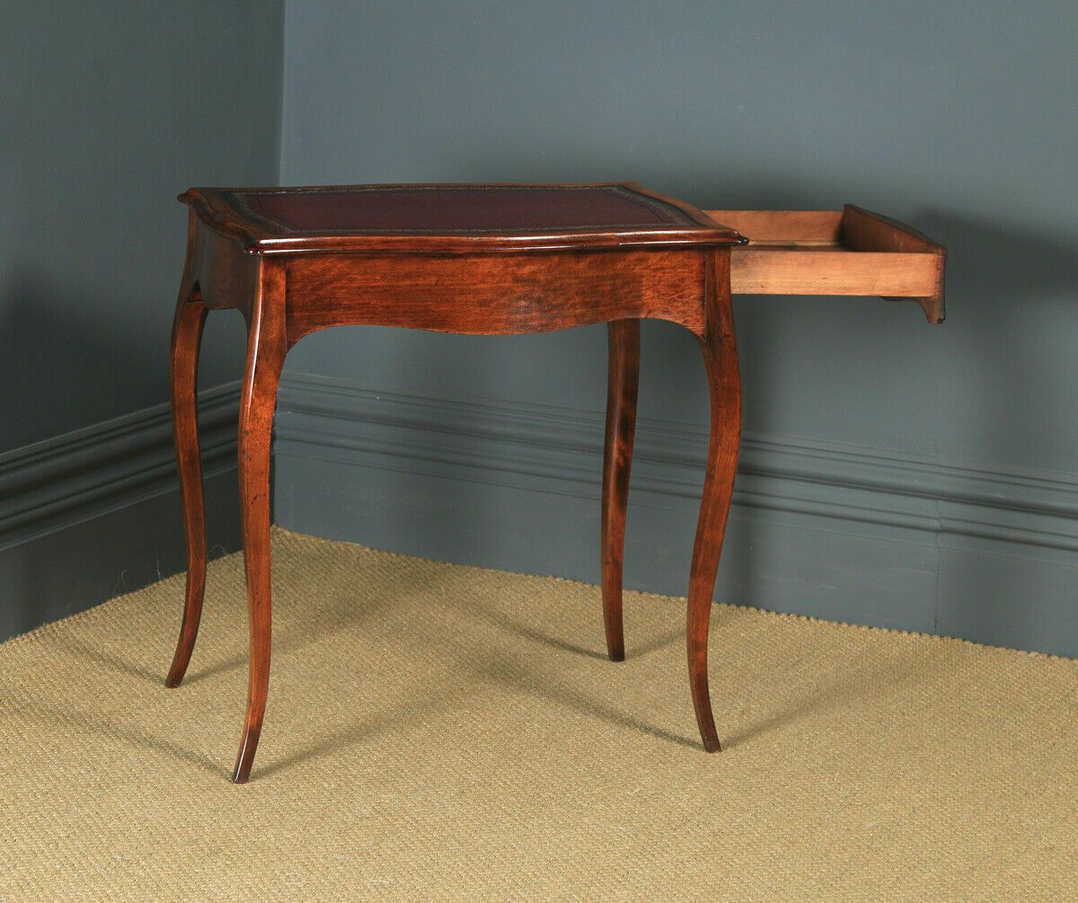 Antique French Louis XV Style Walnut & Leather Occasional Writing Table photo buy