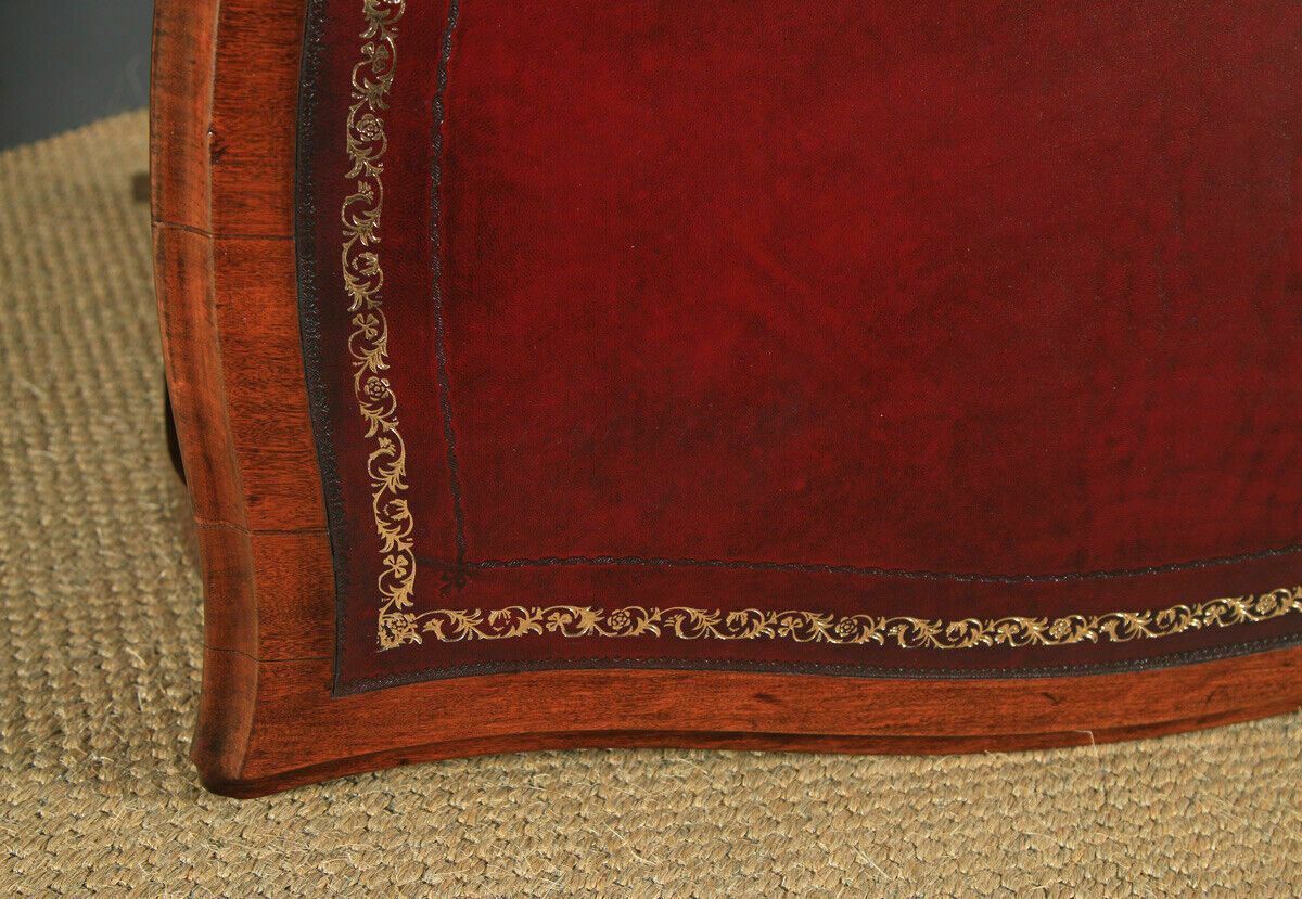 photo for sale Antique French Louis XV Style Walnut & Leather Occasional Writing Table