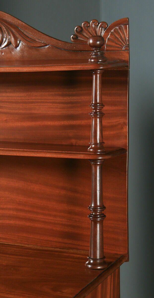 Antique English Georgian Regency Two Door Chiffonier Cabinet Sideboard Cupboard photo 1145.0