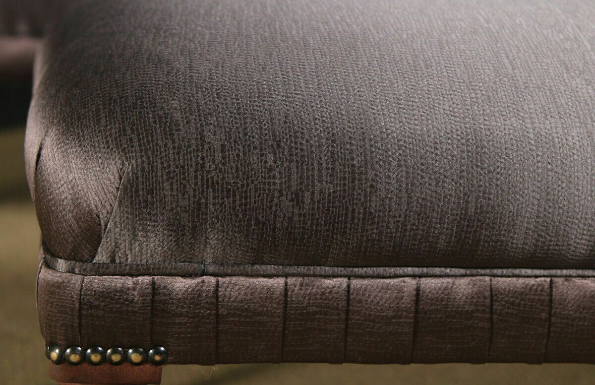 Antique English Matched Pair Of Regency Mahogany Upholstered Chaise Longues Day Beds (C.1825) photo Furniture