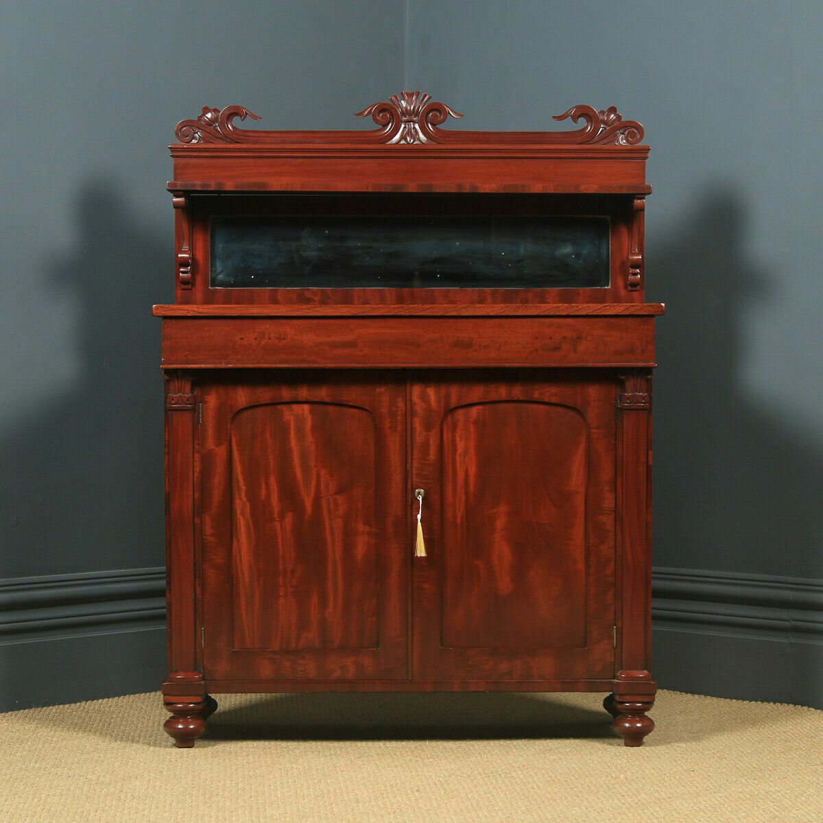 Antique English William IV Two Door Sideboard Circa 1835 photo furniture
