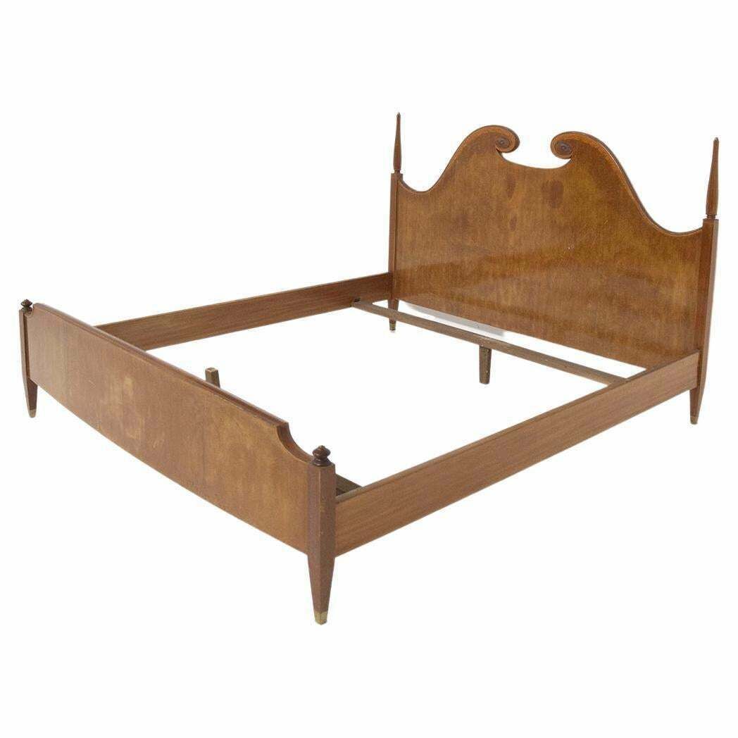 Paolo Buffa Mid Century Fine Double Bed Frame In Wood