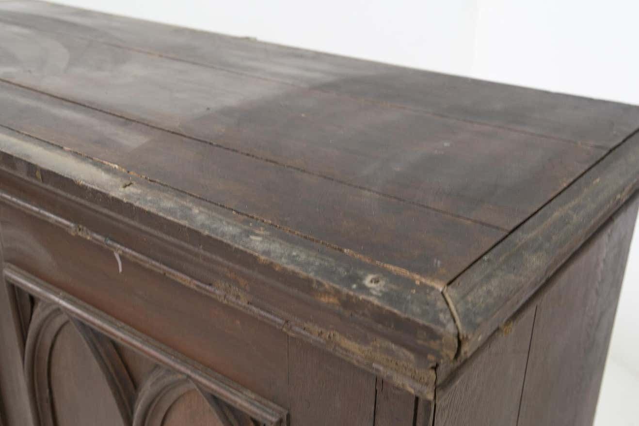 Antique Gothic High Cupboard Of The Galloping Queen Holland photo vintage