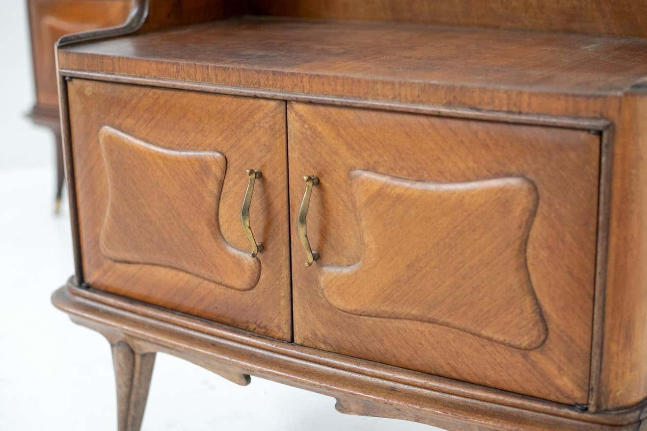 Italian Mid Century Nightstands In Wood And Glass photo Furniture
