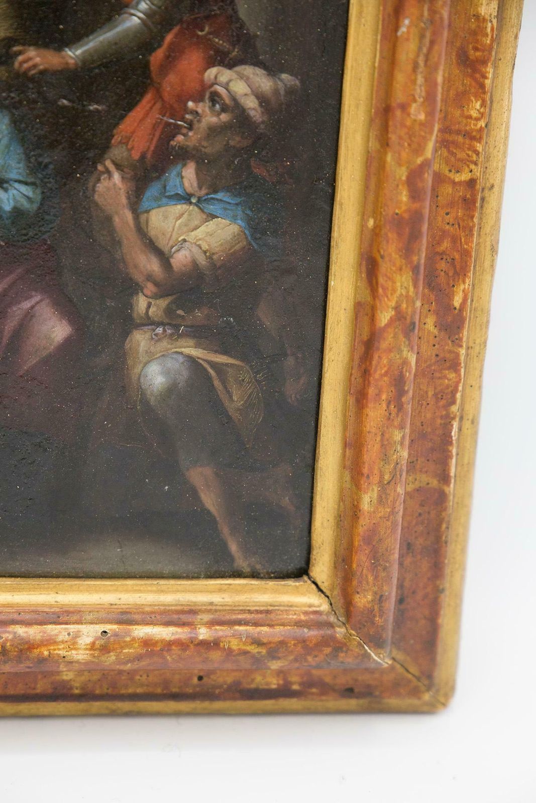 photo for sale Antique Painting On Copper, "The Mockery Of Christ”