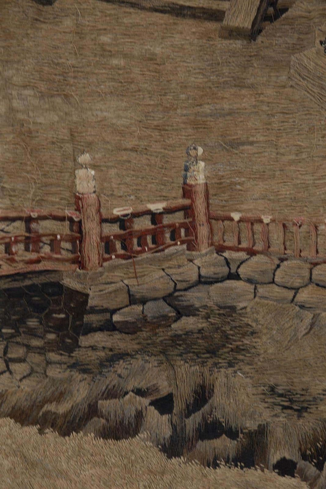 Japanese Antique Silk And Cotton Tapestry photo vinterior