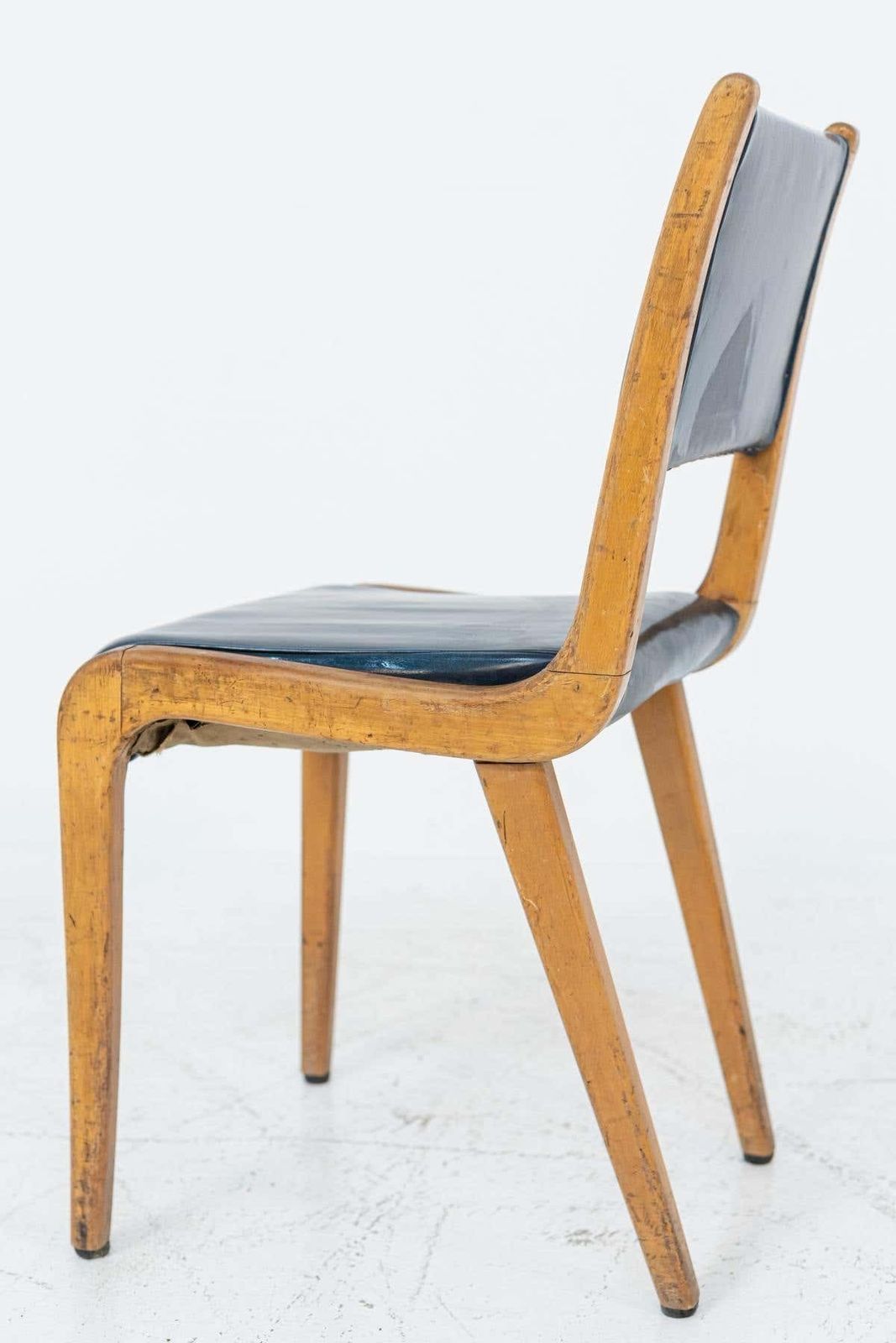 Pair Of Italian Vintage Armchairs In Blue Fabric, 1950s photo Furniture