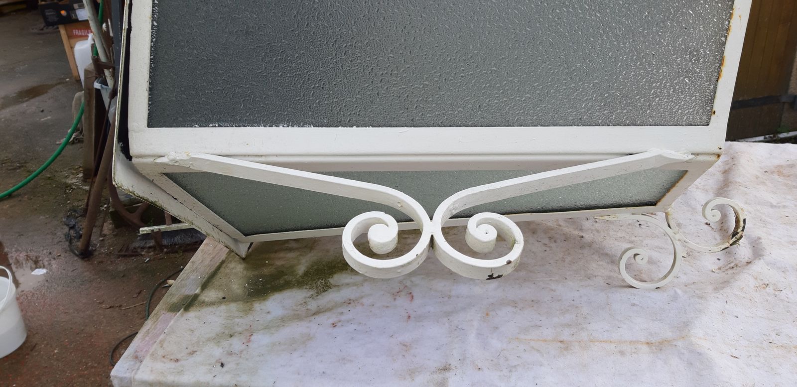 Wrought Iron Suspension 1900 Granite Glass photo 509.64