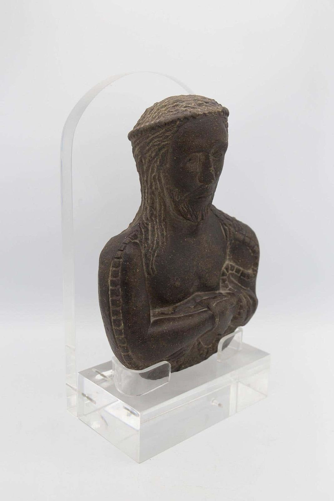 Antique "Ecce Homo" In Carved Stone photo Art