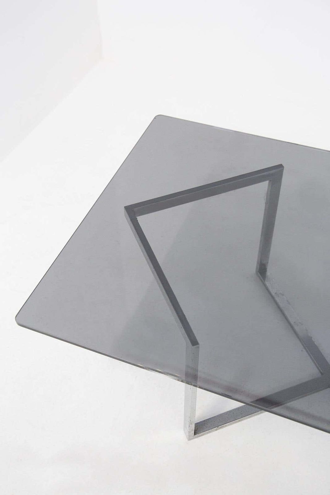 Smoking Table In Glass And Steel By Vittorio Introini From Vip''S Residence photo vintage