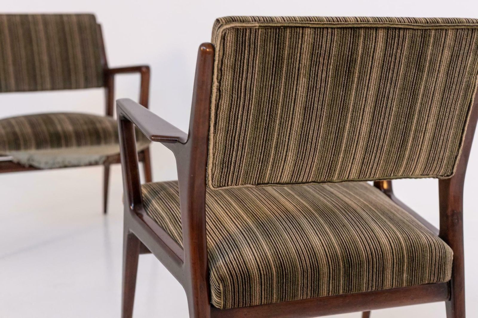 photo buy Italian Armchair Pair Attributed To Gio Ponti In Original Velvet