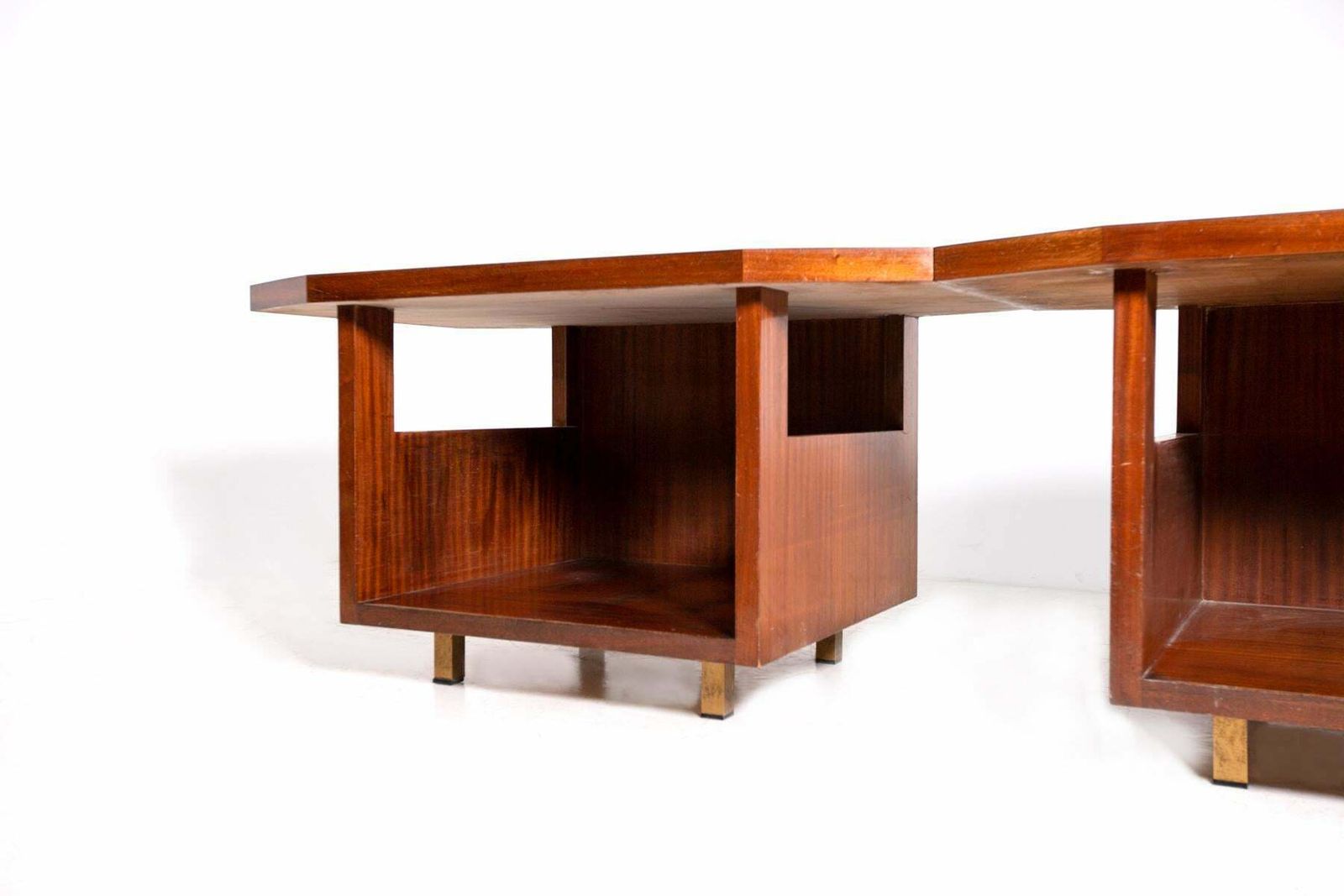 Pair Of Modular Consoles By Vito Sangirardi For Pallante Store, Bari Italy 1950s photo for sale