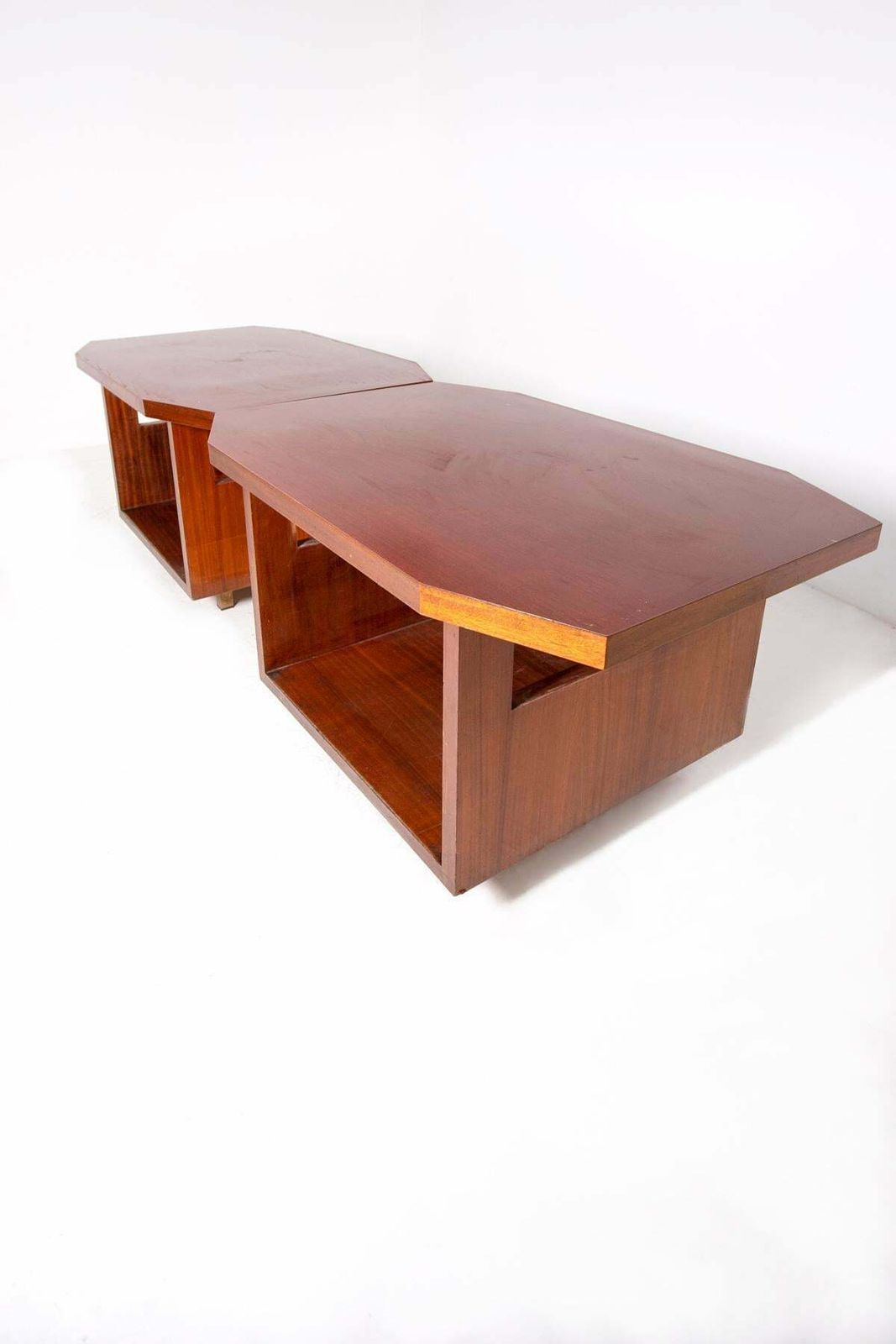 photo vintage Pair Of Modular Consoles By Vito Sangirardi For Pallante Store, Bari Italy 1950s