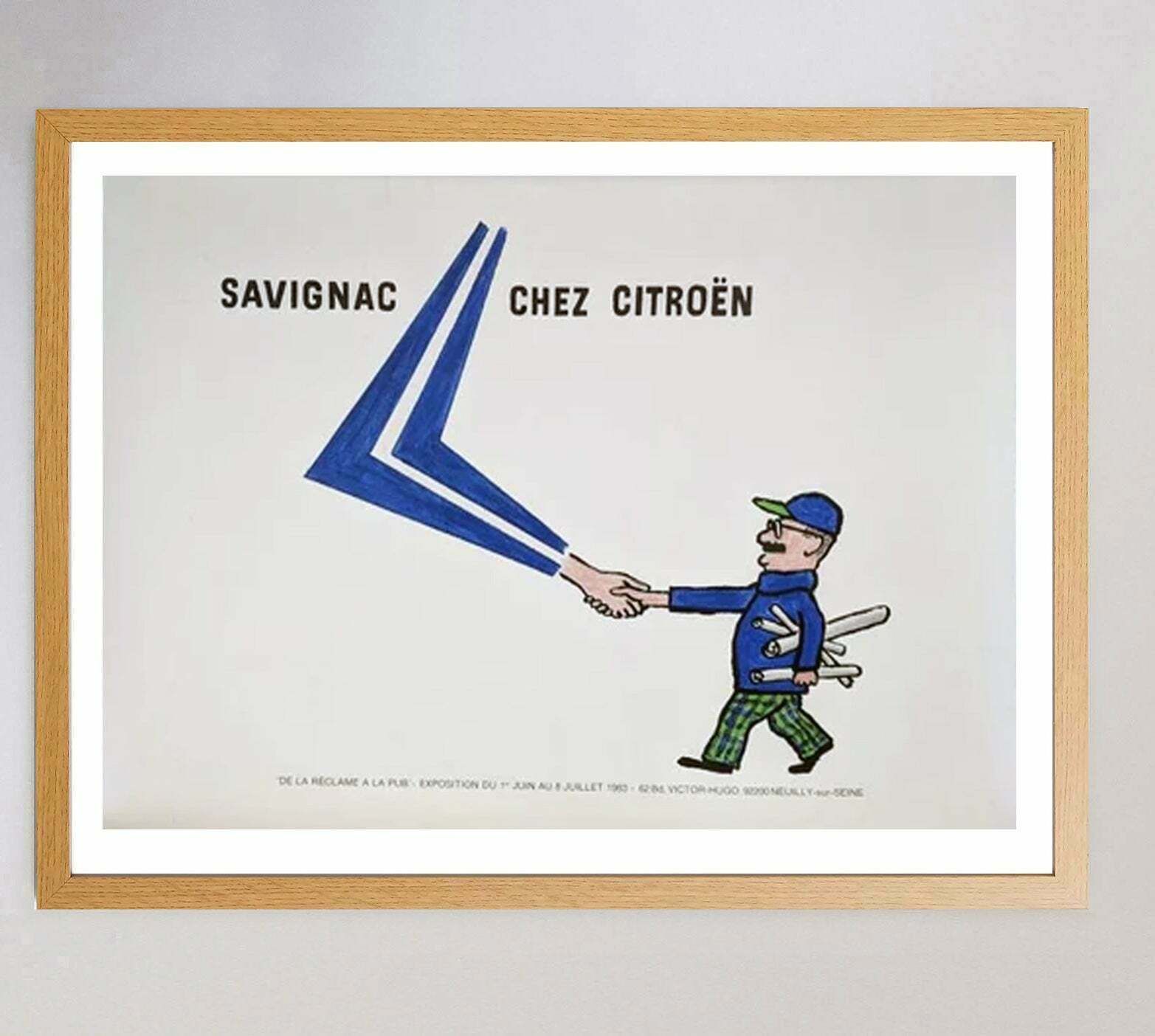 Savignac Chez Citroen Original Vintage Poster photo Art