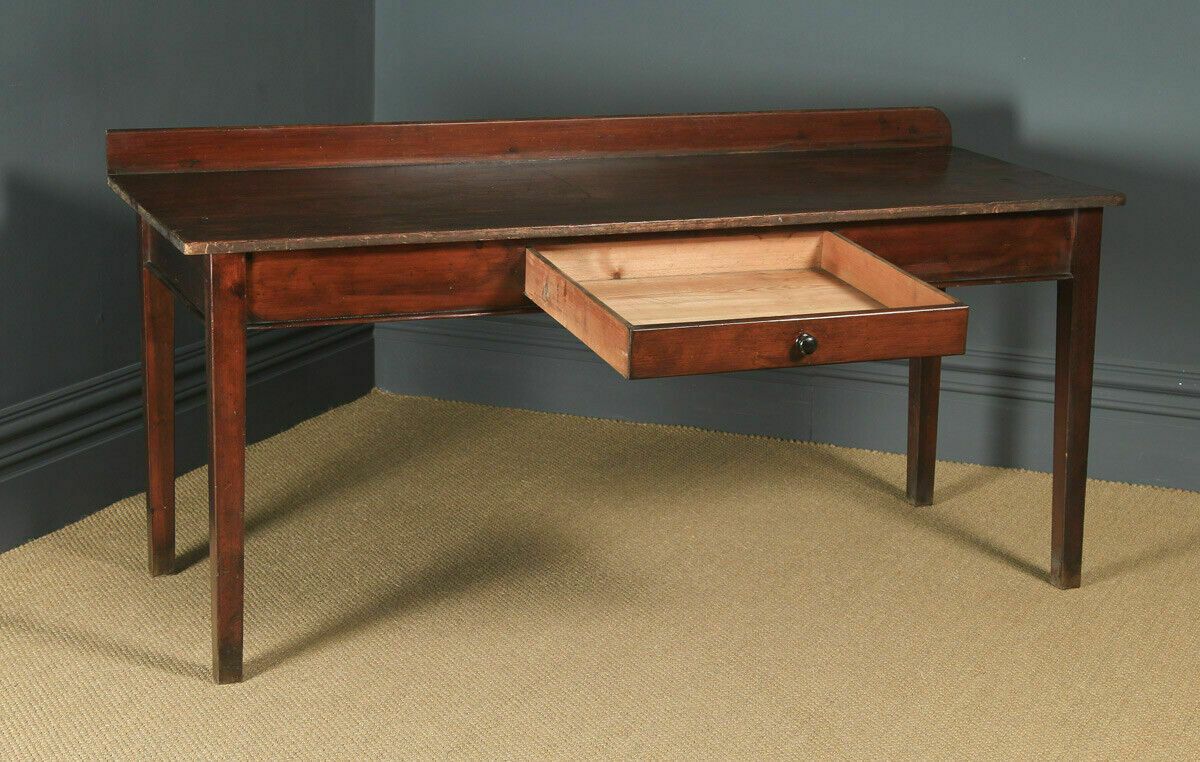 Furniture Georgian Regency Pair Of 6ft Pine Scullery Refectory Kitchen Serving Dining Tables photo