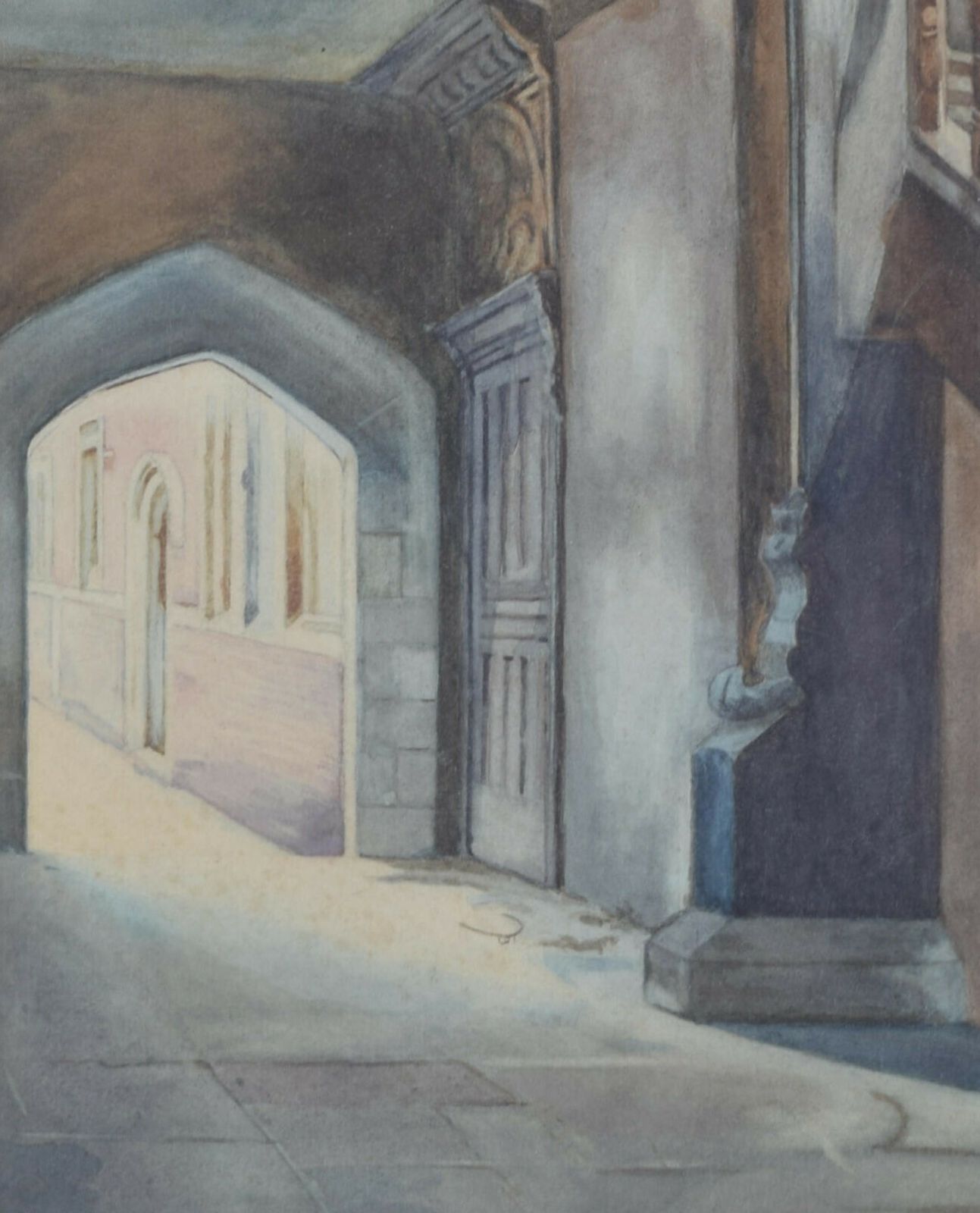 E Staircase, Second Court, St John’s College, Cambridge (Circa 1915) photo for sale