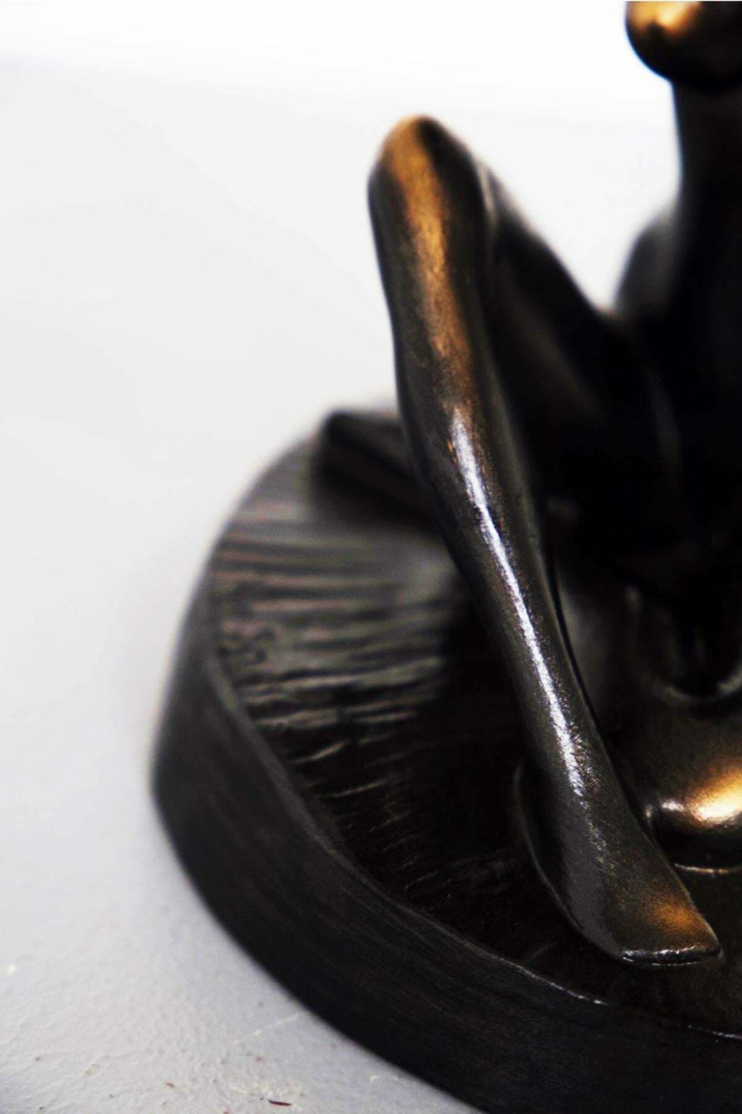 Vintage Metal And Wooden Statue Of A Naked Woman, Signed photo vinterior