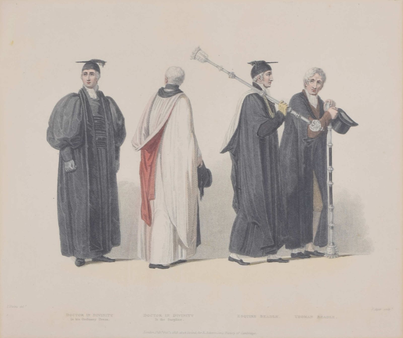 John Samuel Agar (1773 – 1858) After John Uwins (1782 – 1857) Doctors In Divinity, Esquire Beadle And Yeoman Beadle (1815) photo 225.0