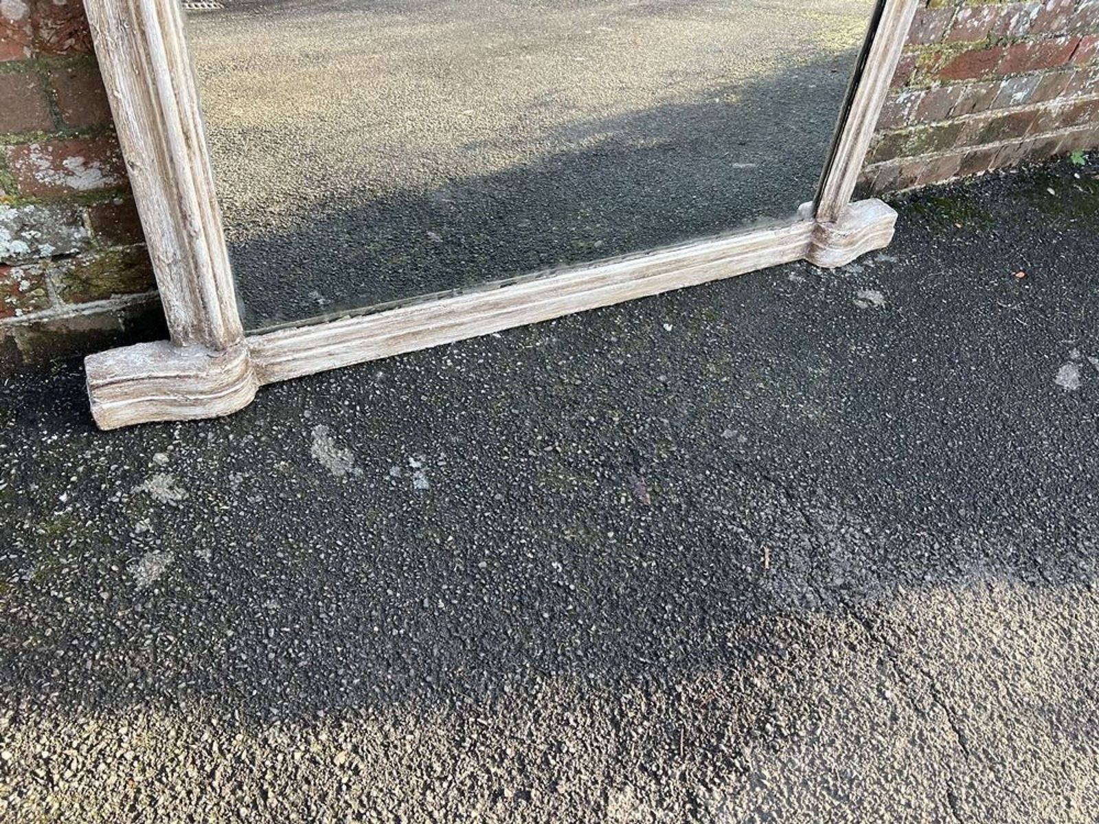 A Superb Large Antique English 19th C Arched Overmantle Mirror. photo 995.0