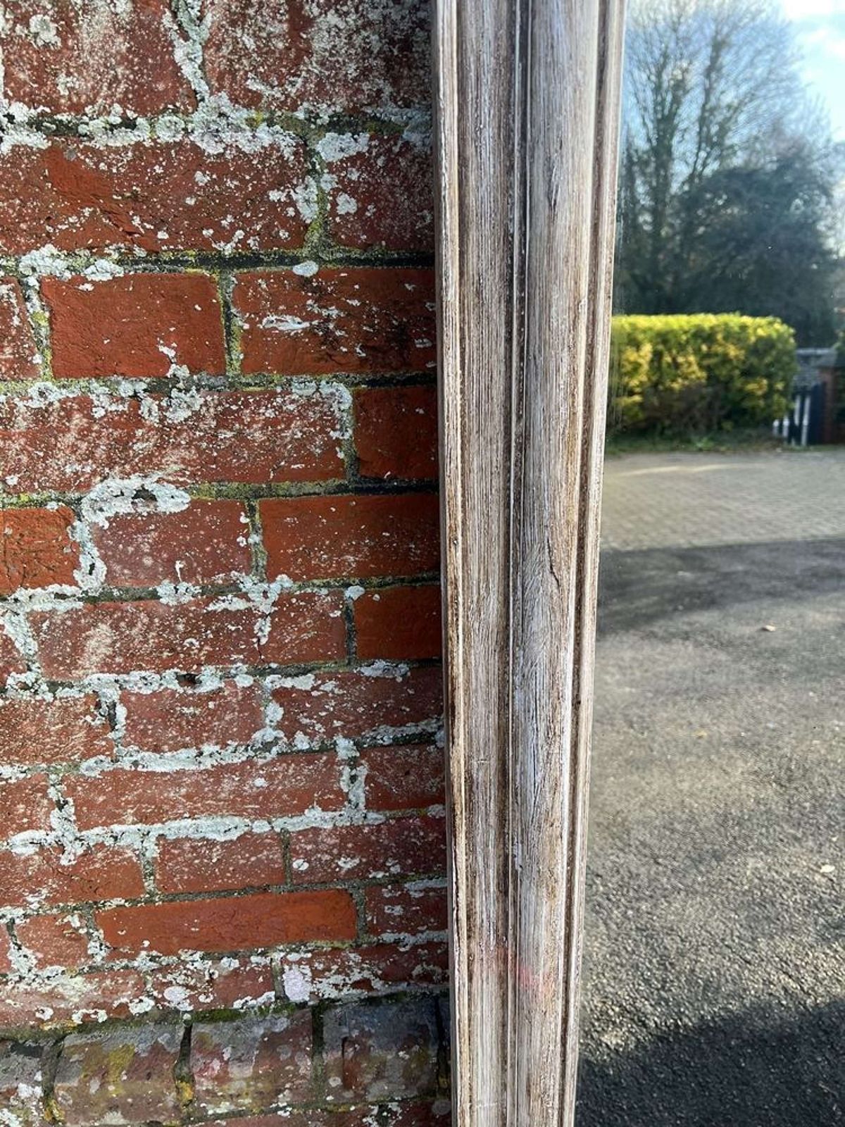 A Stunning Large Antique French 19th C Shaped Top Painted Mirror photo for sale