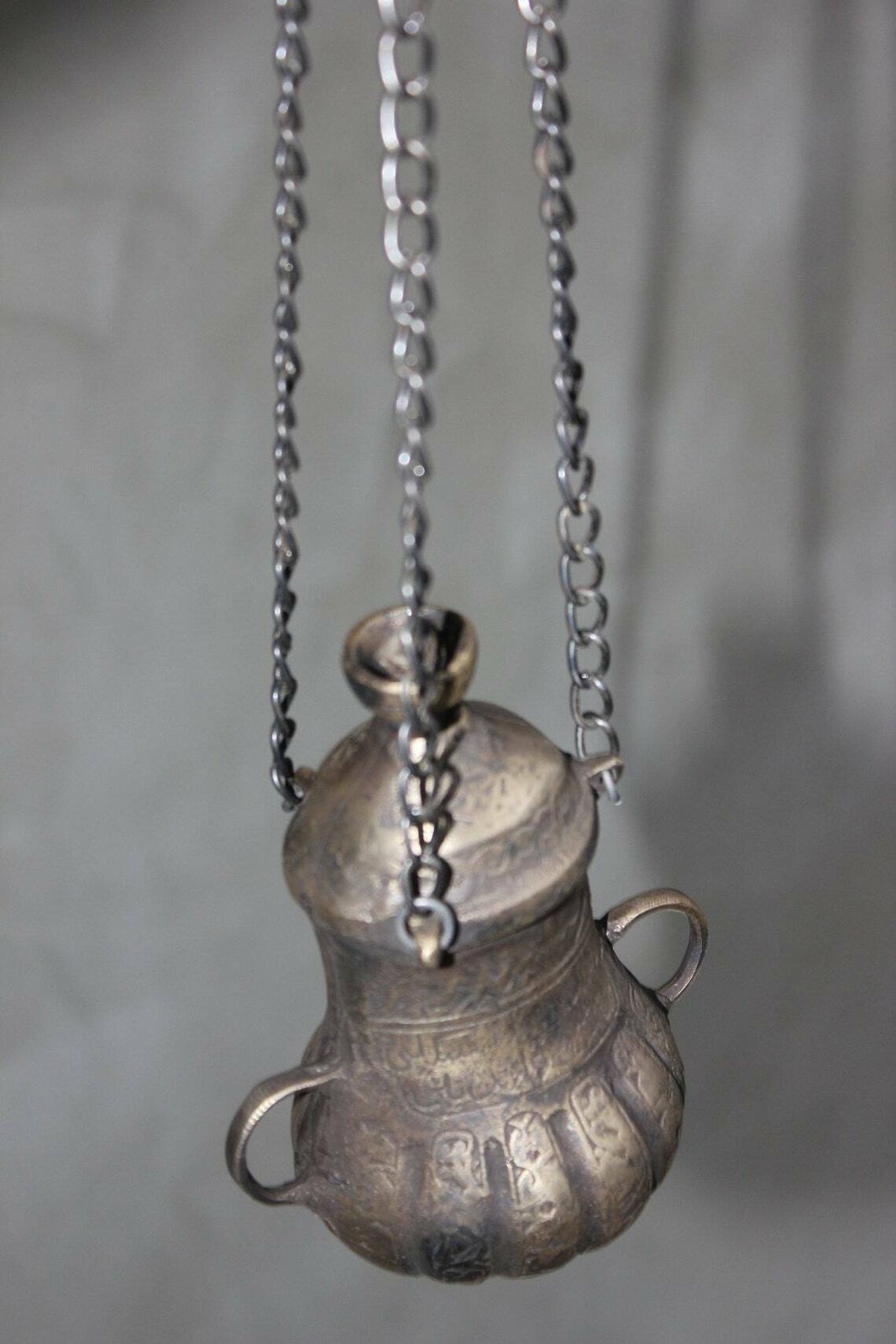 Oriental Oil Lamp Hanging Whale Oil Light Table Lamp Oil Burner Small Brass Collectible Oil Lamp Cottage Decor Antique photo buy