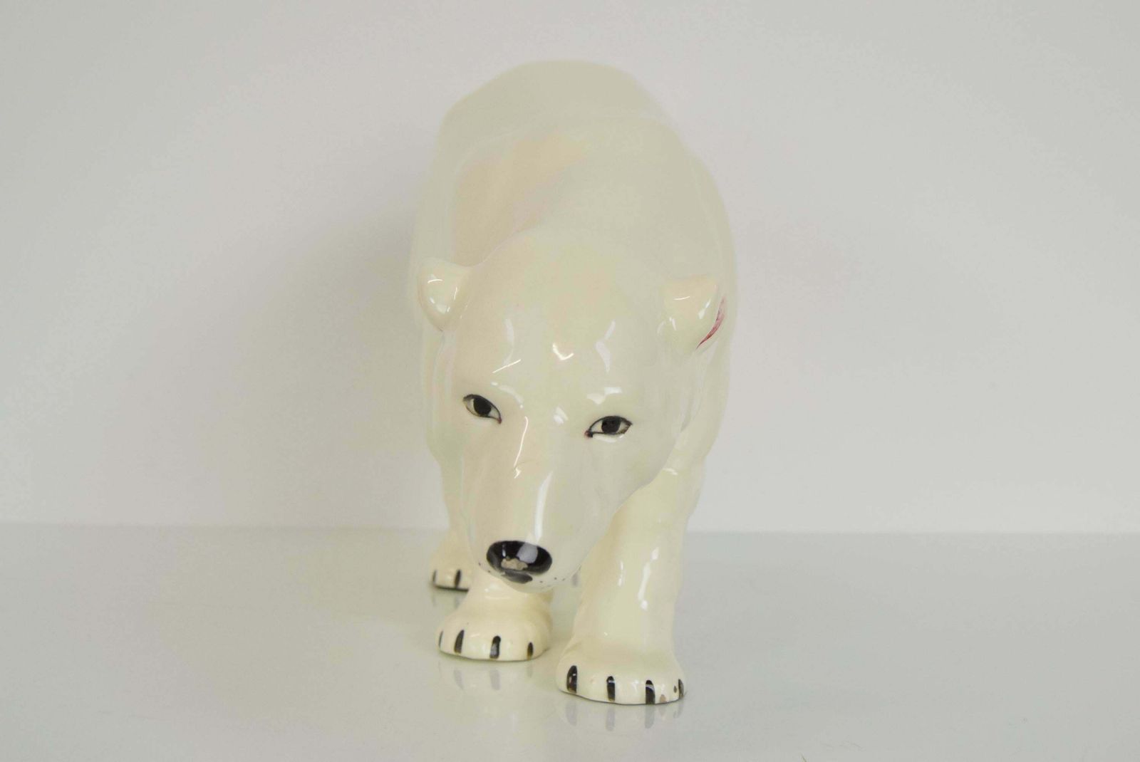 Large Antique Czechoslovakia Porcelain Royal Dux Polar Bear Sculpture In 1925 photo 822.0