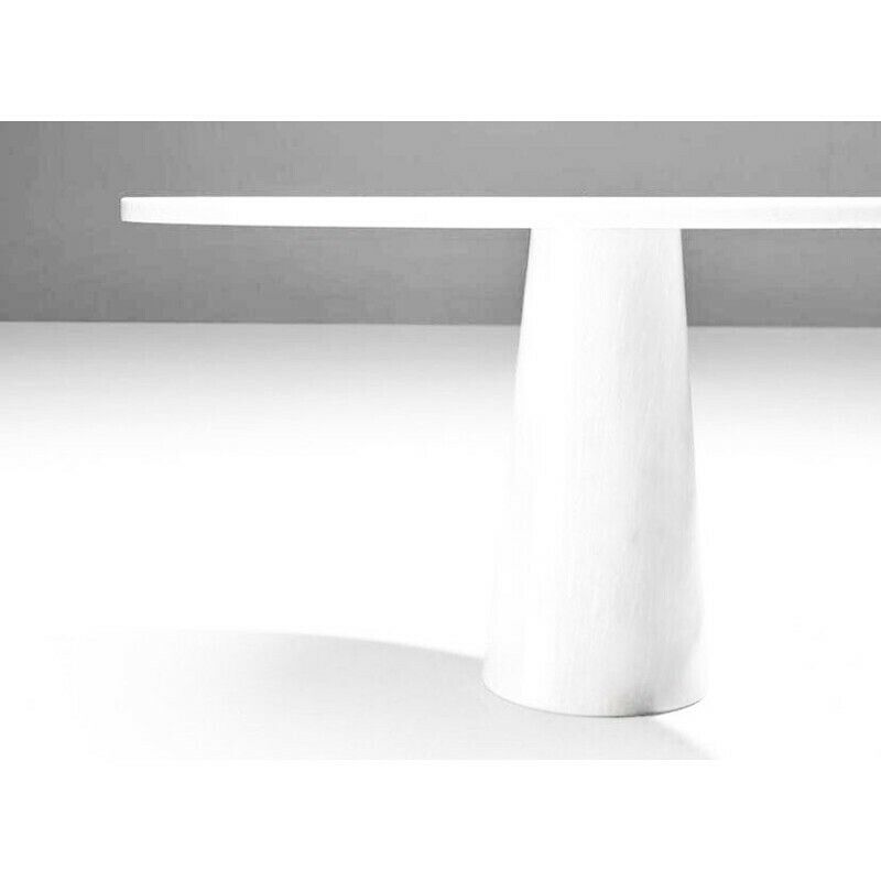 photo furniture Vintage Eros Round Table In White Carrara Marble By Angelo Mangiarotti Italy 1970s