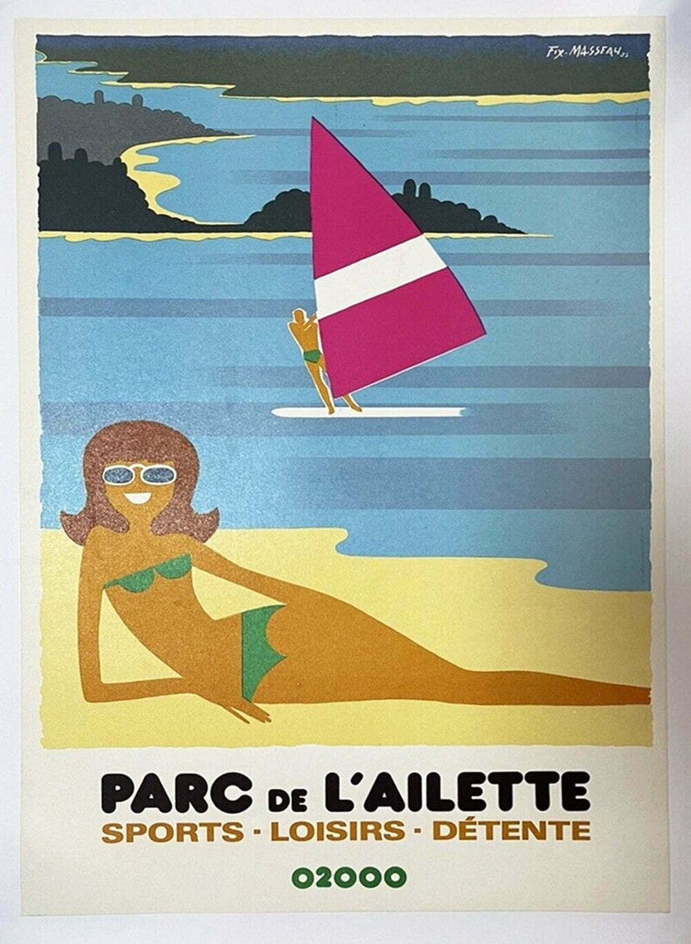 Parc De L'ailette   Fix Masseau Original Vintage Poster