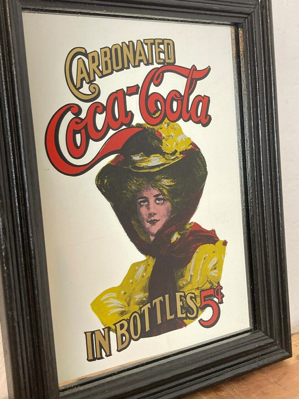 Vintage Coca Cola Mirror Soft Drink Advertising Collectibles Americana photo vinterior
