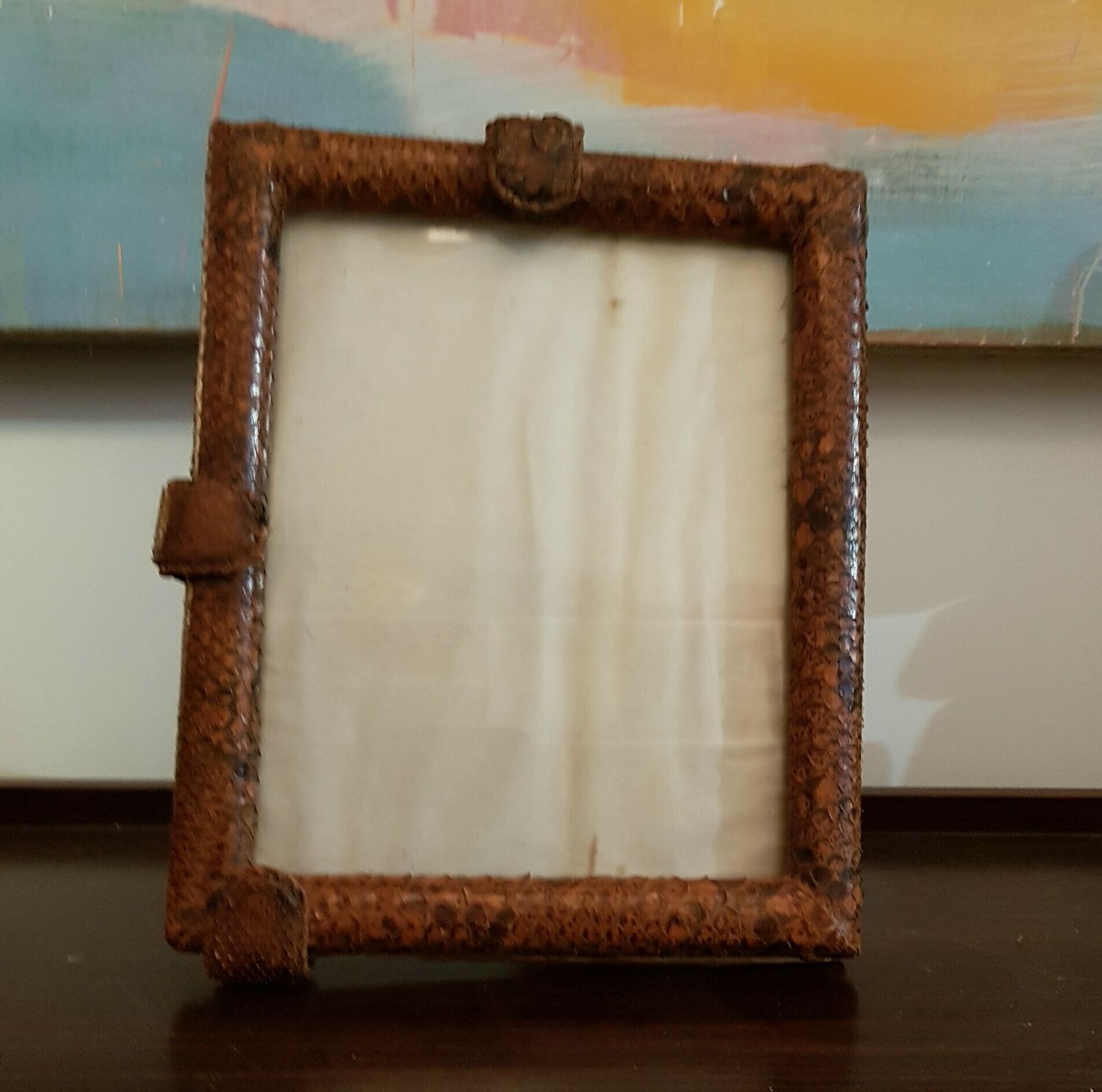 Art Deco French Snakeskin Picture Frame.