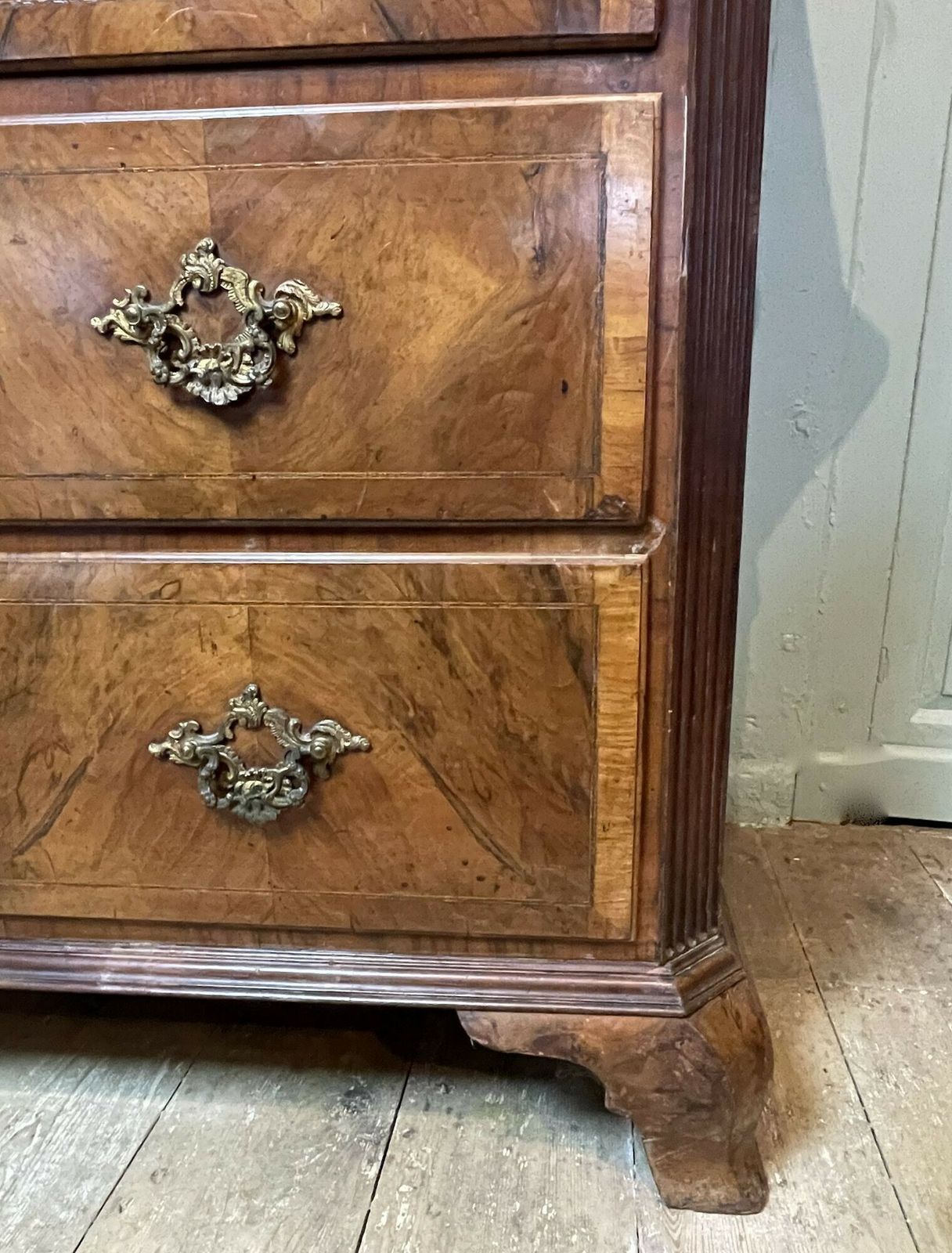 photo furniture George II & Later Walnut Secretaire Chest