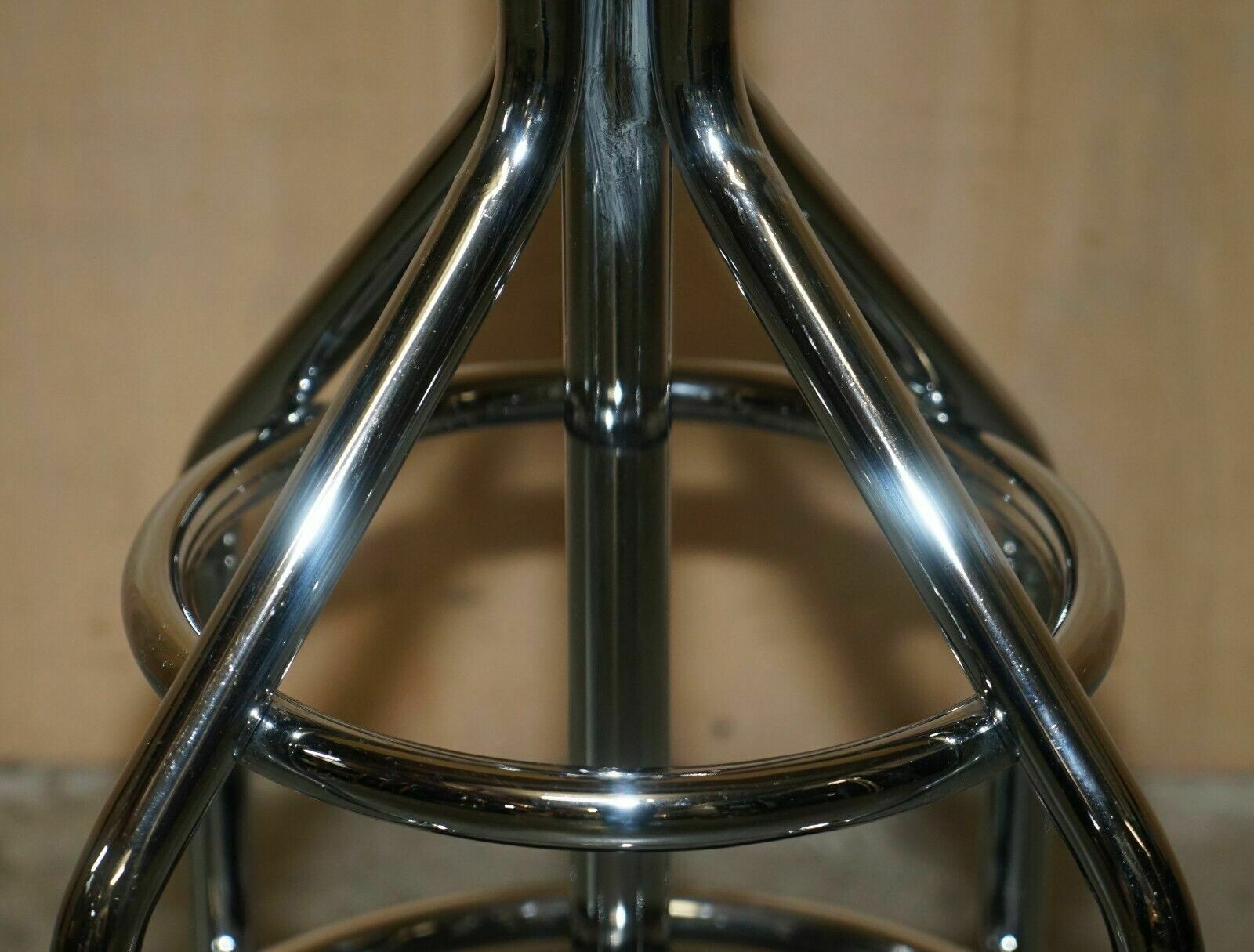 photo furniture Vintage Circa 1950's Spinning Top Industrial Chrome Framed Coat & Hat Stand