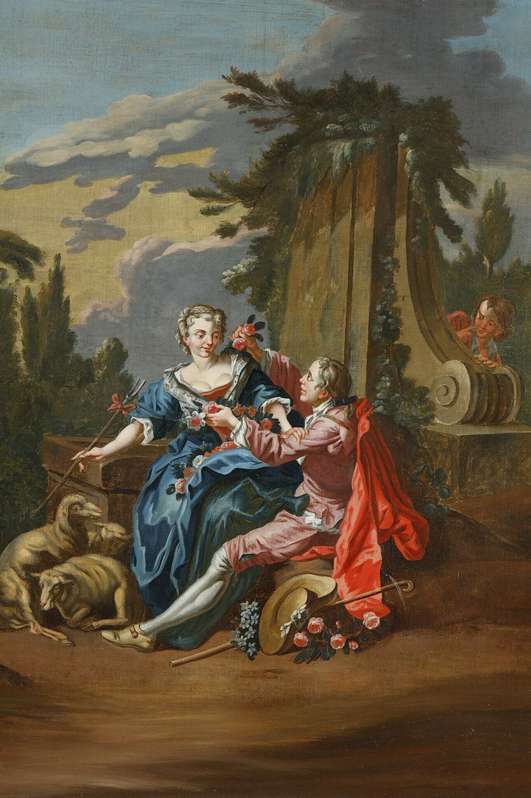 "The Gallant Pastor" After François Boucher, 19th Century photo furniture