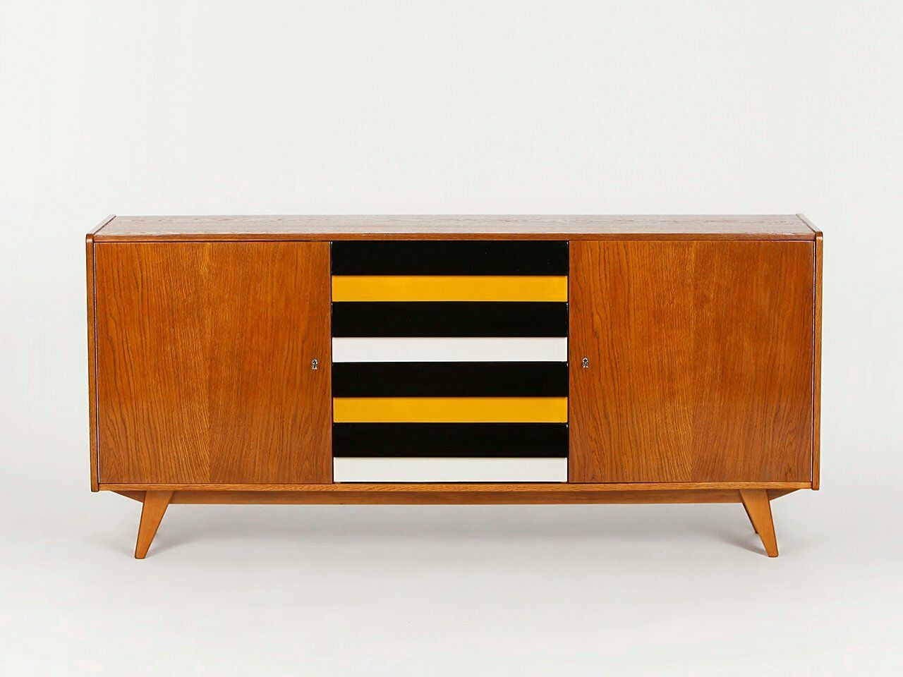 Mid Century Wooden U 460 Sideboard With Drawers By Jiří Jiroutek For Interior Prague, 1960s