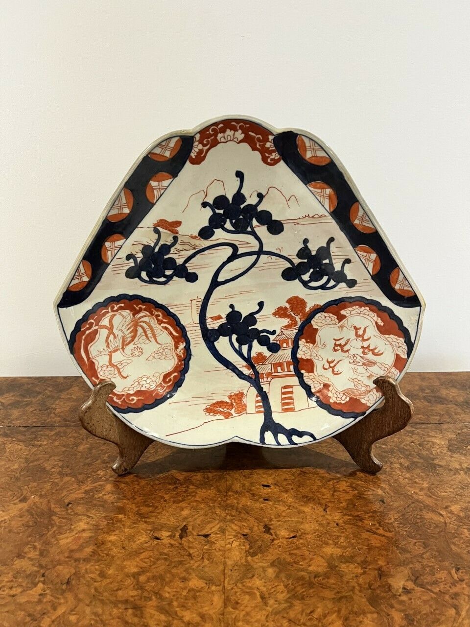 Unusual Shaped Antique Japanese Imari Charger
