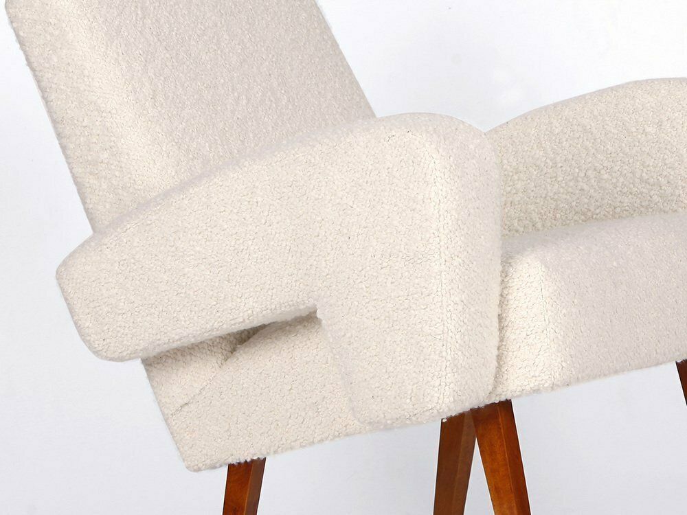 Mid Century Boucle Armile Chair, 1960s From Jitona photo for sale