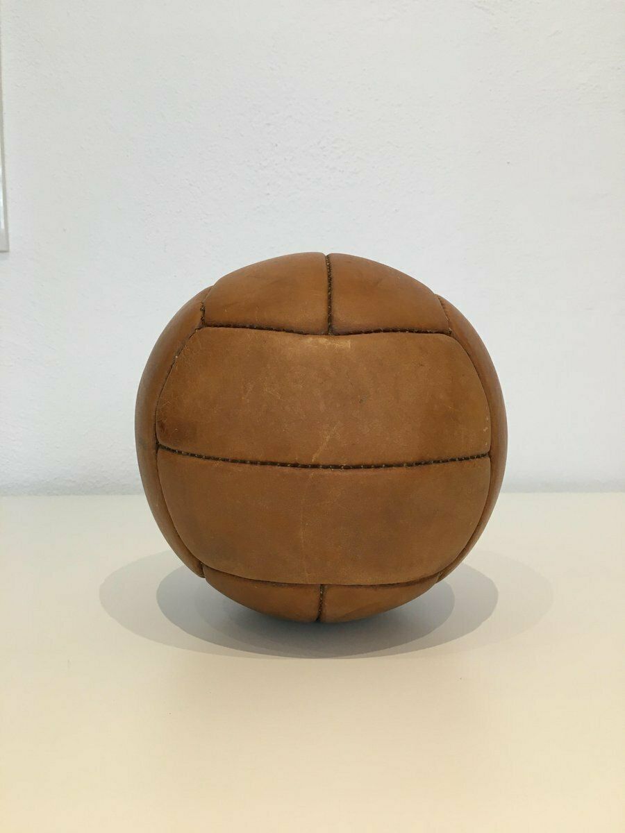 Vintage Leather Medicine Ball, 1930s photo furniture