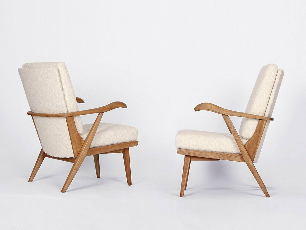 1731.0 Mid Century Boucle Armile Chair, 1960s photo
