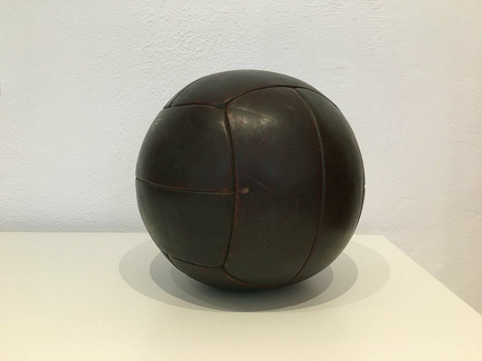 Vintage Leather Medicine Ball, 1930s