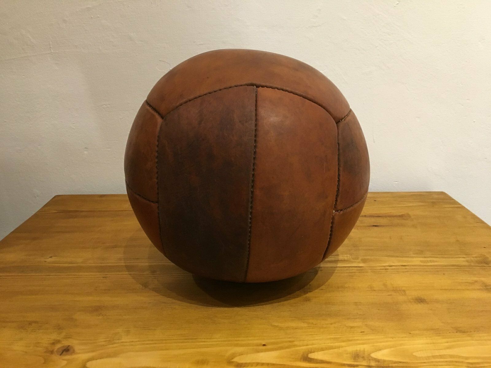 Vintage Leather Medicine Ball, 1930s photo Home Decor