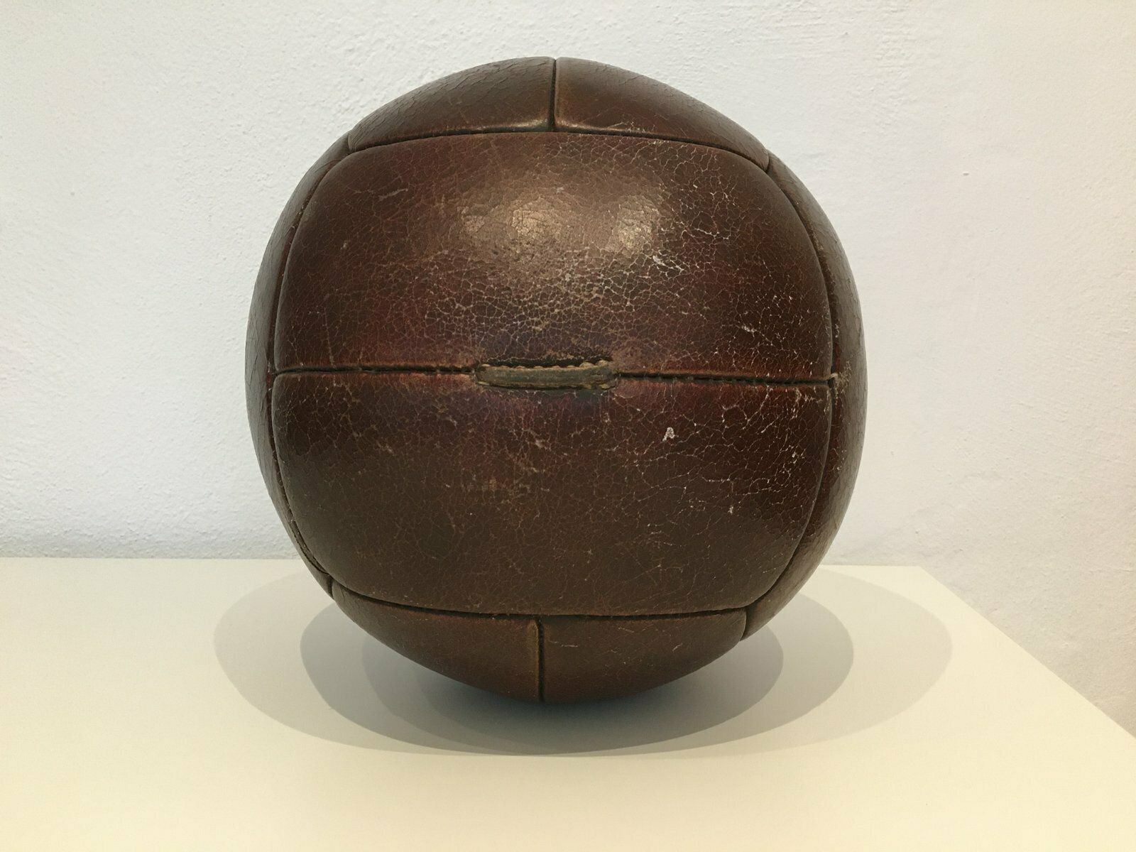 Vintage 4kg Leather Medicine Ball, 1930s photo furniture