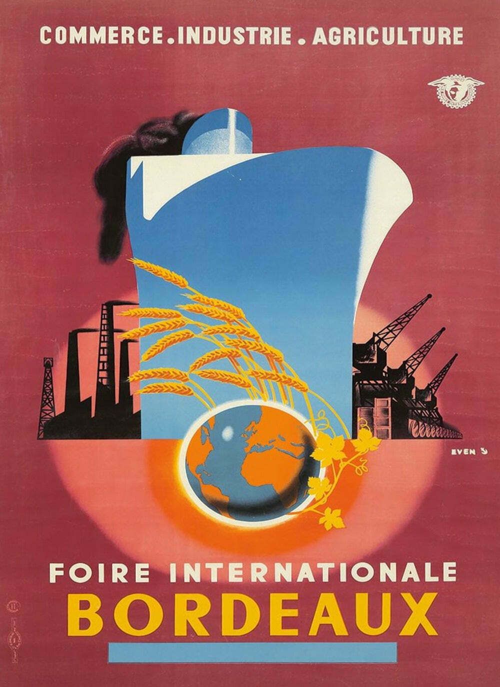 Foire Internationale Bordeaux Original Vintage Poster