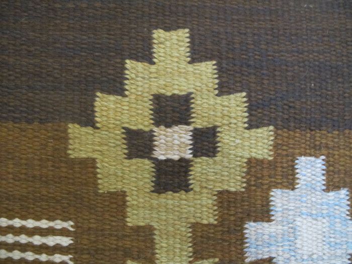 Vintage Swedish Wool Kilim, Mid 20th Century, 2.48m X 1.61m photo vintage