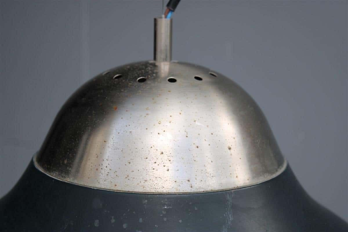 Mid Century Italian Ceiling Lamp Oluce Style Ostuni 1960s Black Glass Murano photo vinterior