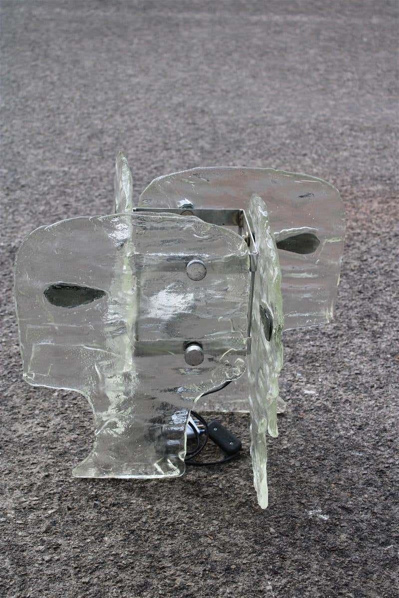 Lighting Sculptural Mazzega Table Lamp Carlo Nason 1960s Murano Glass Faces photo
