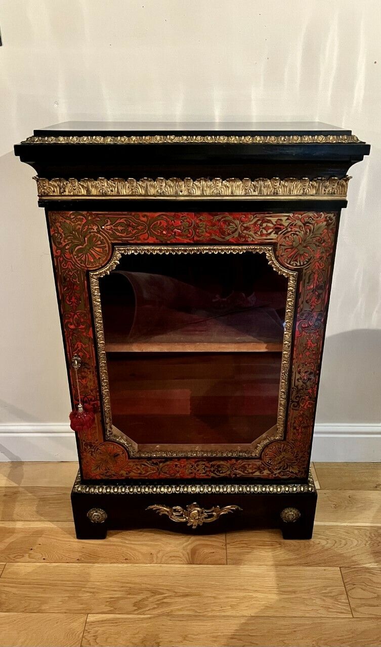 photo for sale Fine Quality Victorian French Boulle Display Cabinet