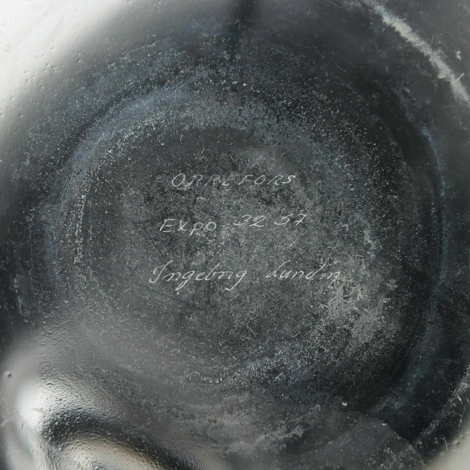 I. Lundin Apple Vase For Orrefors Glass Sweden 1957 photo 2680.0