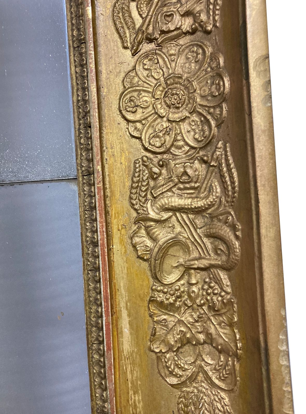A French Napoleon III Split Plate Gilt Wood Mirror photo 2950.0