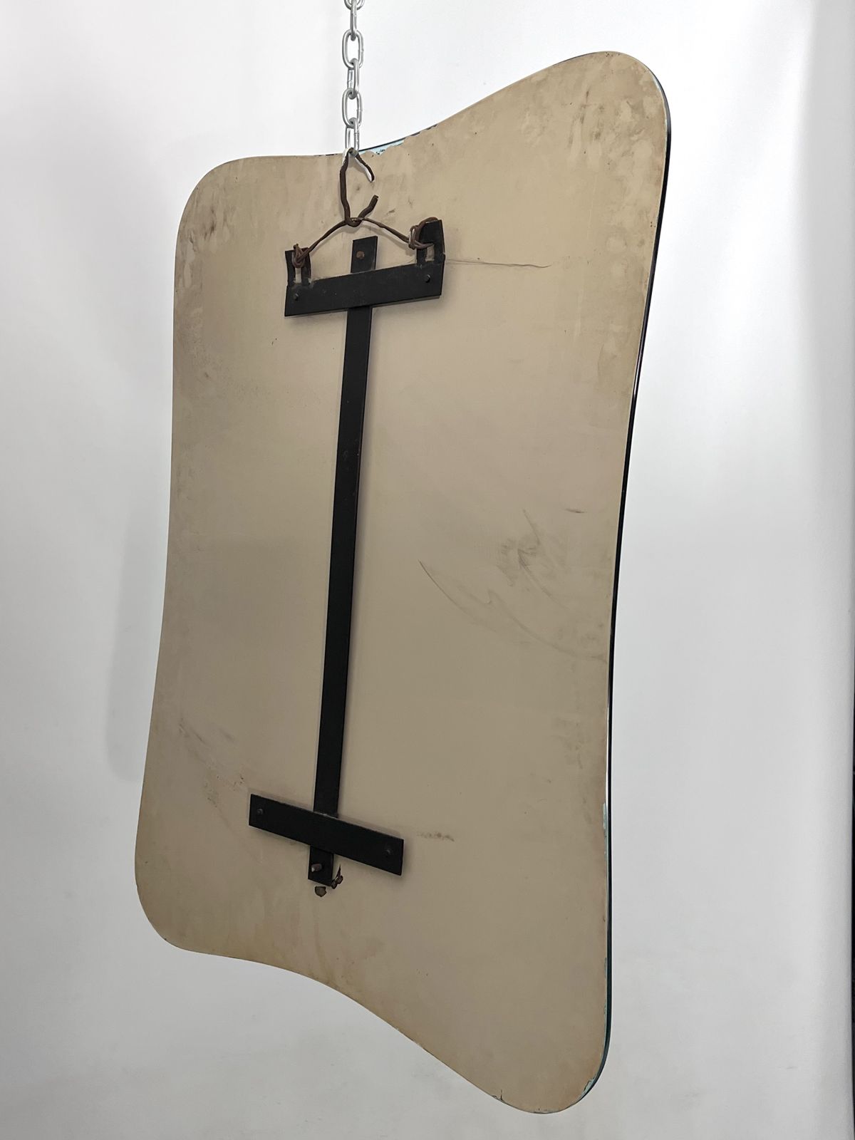 Mid Century Fontana Arte Style Green Mirror From 50s photo 1700.4